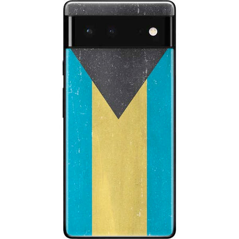 Bahamas Flag Distressed Google Pixel 6 Skin